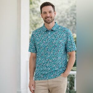 Redvanly Men’s Athletic Luxury Polo Shirt XXL NWT